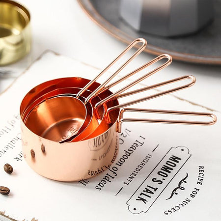 Lot de 4 tasses à mesurer rose gold tendancefactory