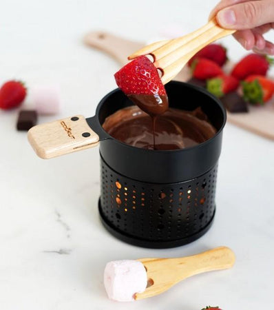Fondue au chocolat à la bougie