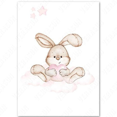 Affiche Poster Décoration chambre enfant lapin