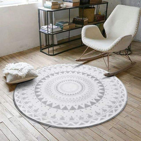 Tapis rond nordique